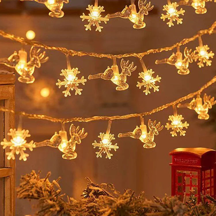 Snowflake LED String Lights –Christmas Tree & Home Decor