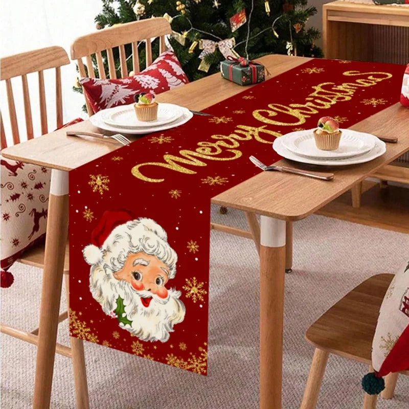 Santa Claus Christmas Table Runner