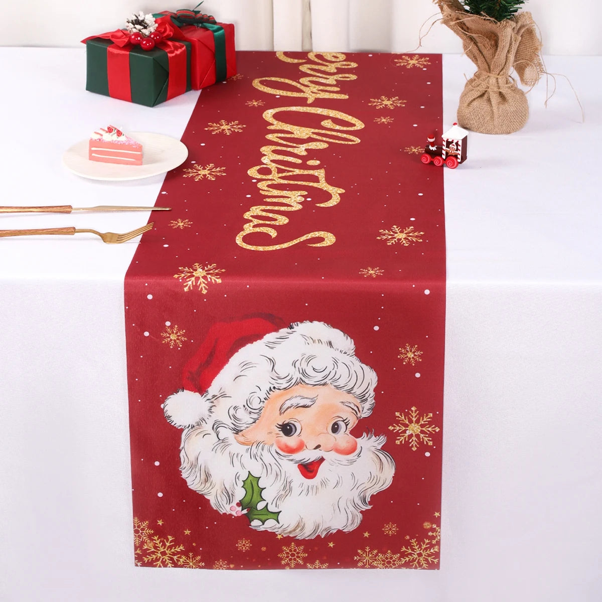 Santa Claus Christmas Table Runner