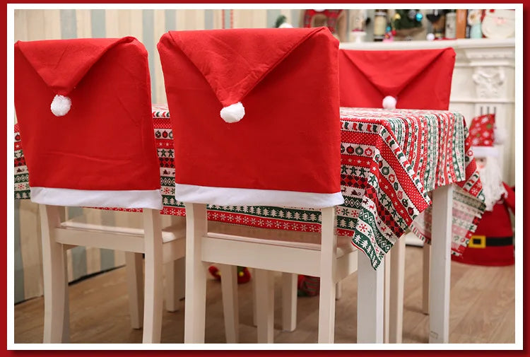 Santa Hat Chair Cover