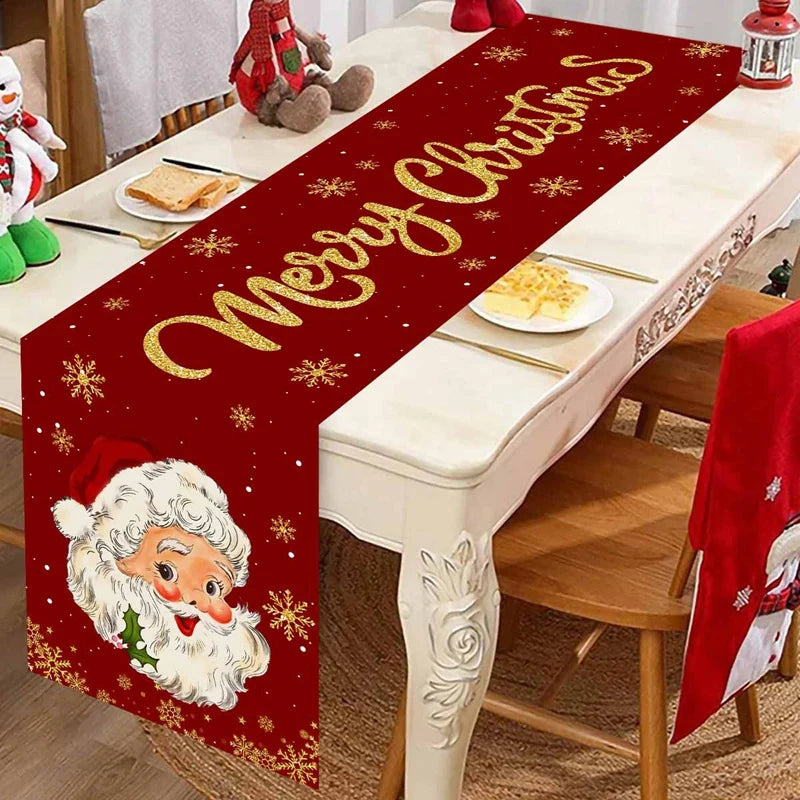 Santa Claus Christmas Table Runner