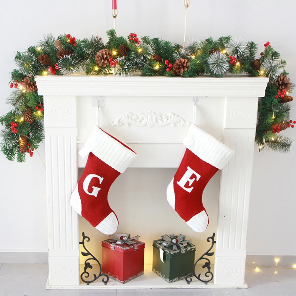 Christmas Garlands With Pinecones and Red Berries